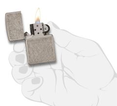 Zippo Armor Case Antique Silver Çakmak