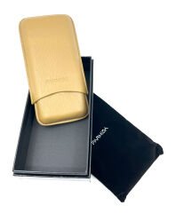 Parmida Deri Puro Kılıfı/Seyahat Humidoru Üçlü - Sütlü Kahve