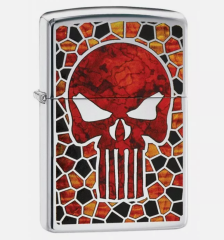 Zippo Stained Glass Punisher Dizayn Çakmak