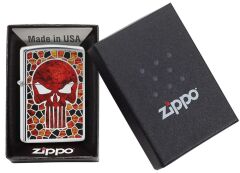 Zippo Stained Glass Punisher Dizayn Çakmak