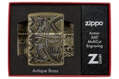 Zippo Armor Case Nautical Scene Design Çakmak