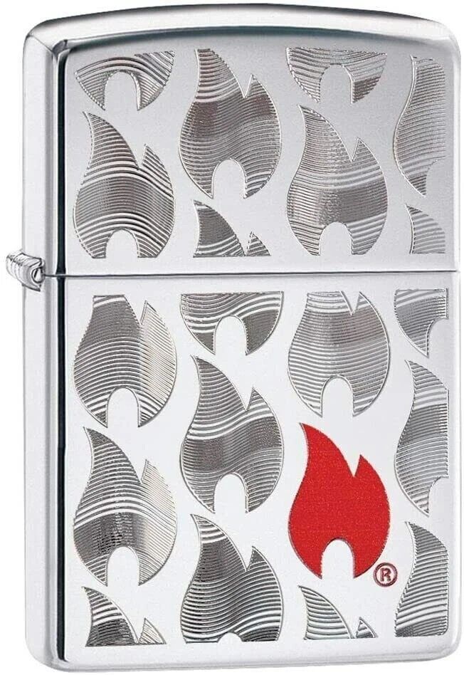 Zippo Red Flame In Flames Dizayn Çakmak
