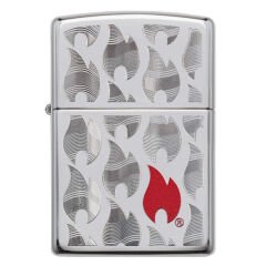 Zippo Red Flame In Flames Dizayn Çakmak