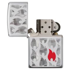 Zippo Red Flame In Flames Dizayn Çakmak