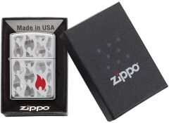 Zippo Red Flame In Flames Dizayn Çakmak