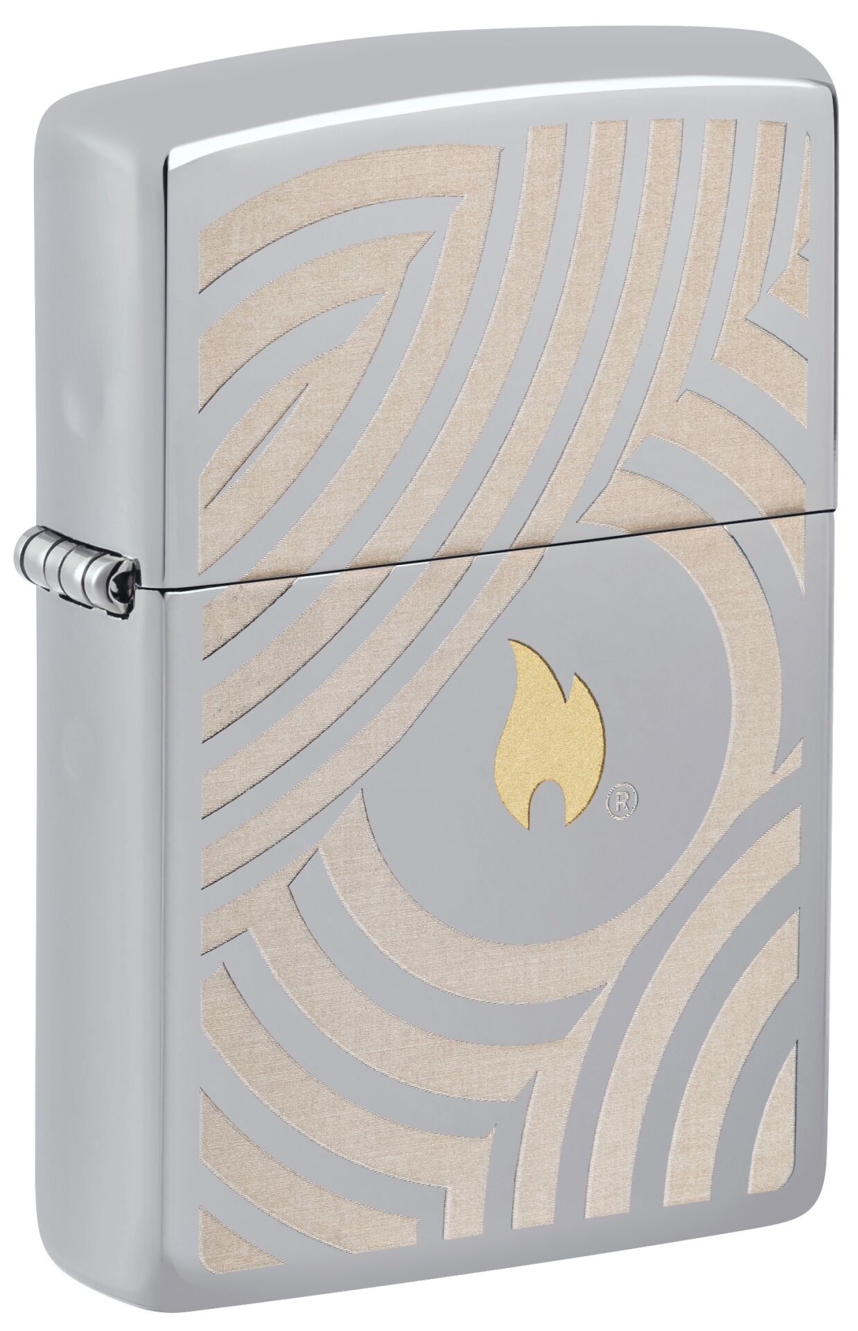Zippo Rüzgar çakmağı - Alev ve Circles Design 2 - Doldurulabilir - Hediye kutusu - Metal - ABD'de üretilmiştir