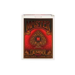 Master Games Jumbo Plastik Oyun Kartı Destesi Arrow - Kırmızı