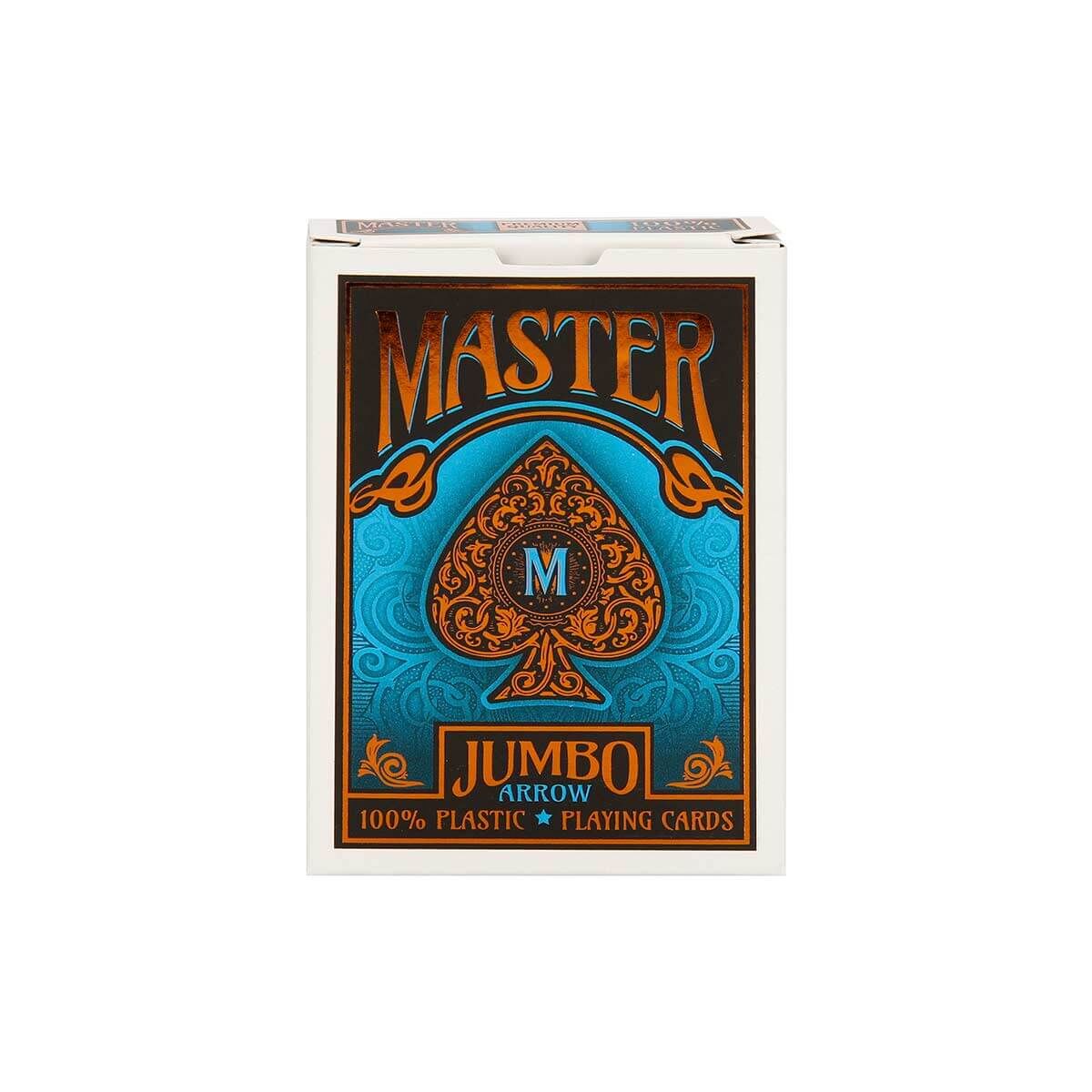 Master Games Jumbo Plastik Oyun Kartı Destesi Arrow - Mavi