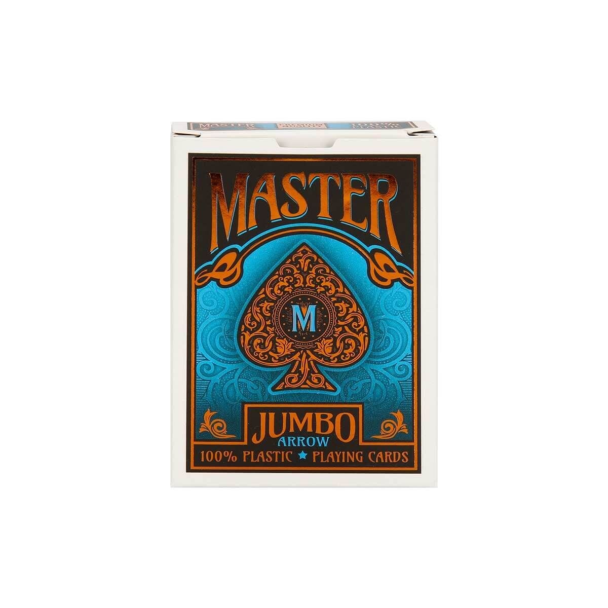 Master Games Jumbo Plastik Oyun Kartı Destesi Arrow - Mavi
