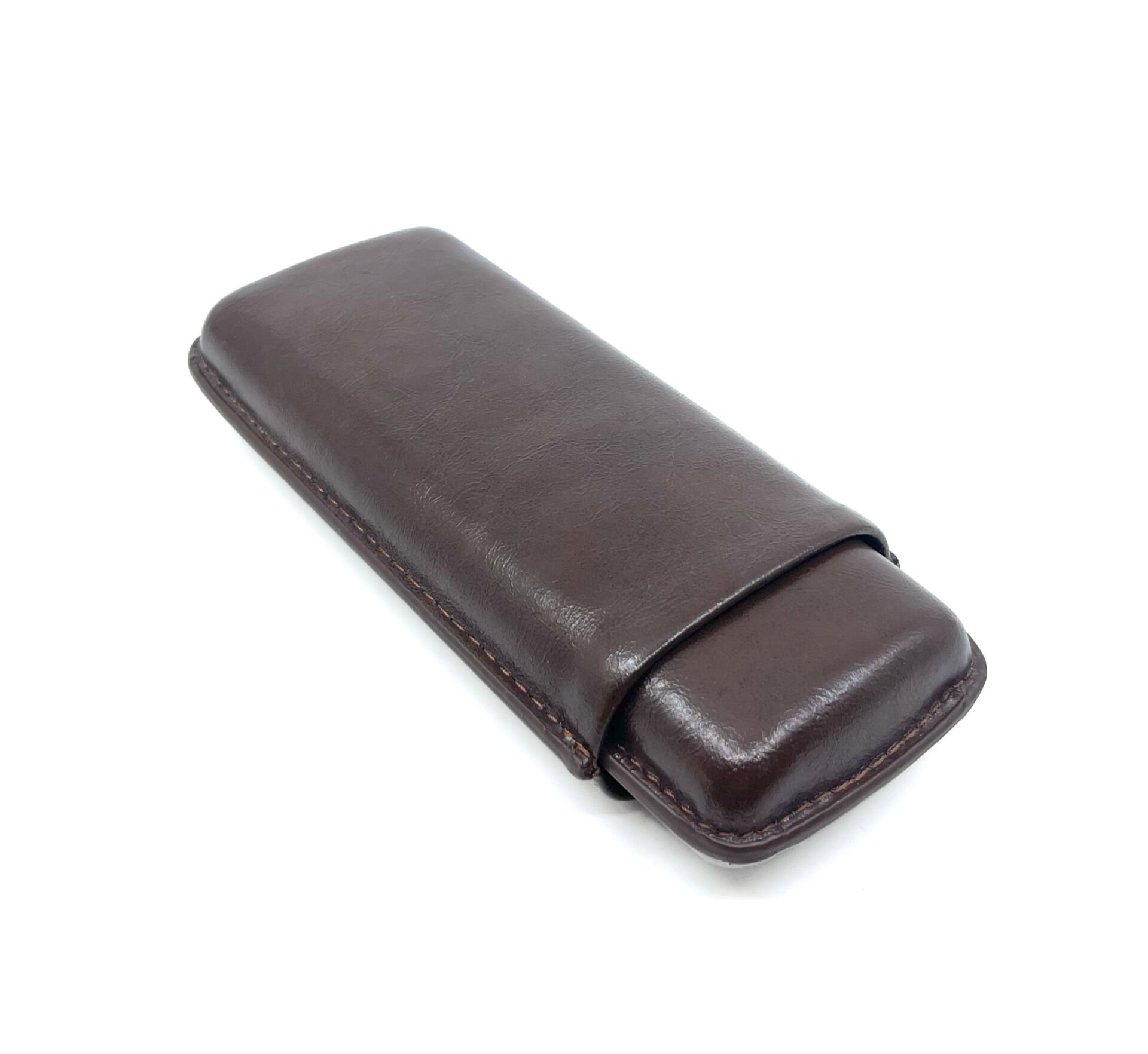 Parmida Deri Puro Kılıfı/Seyahat Humidoru İkili - Kahverengi