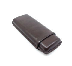 Parmida Deri Puro Kılıfı/Seyahat Humidoru İkili - Kahverengi