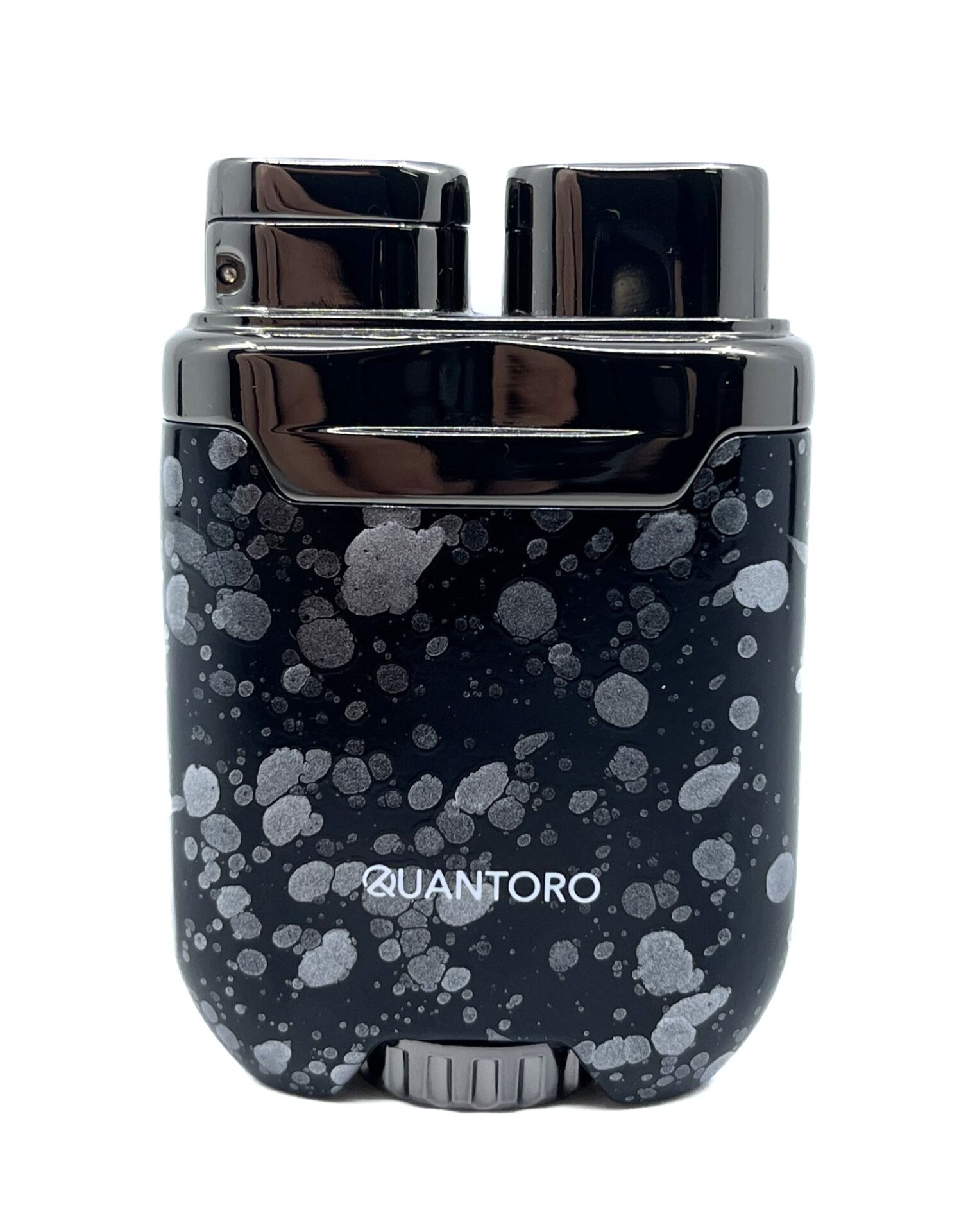 Quantoro Antrasit Splash Desen Pürmüz Alevli Çakmak - Siyah