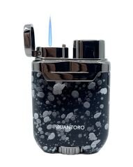 Quantoro Antrasit Splash Desen Pürmüz Alevli Çakmak - Siyah