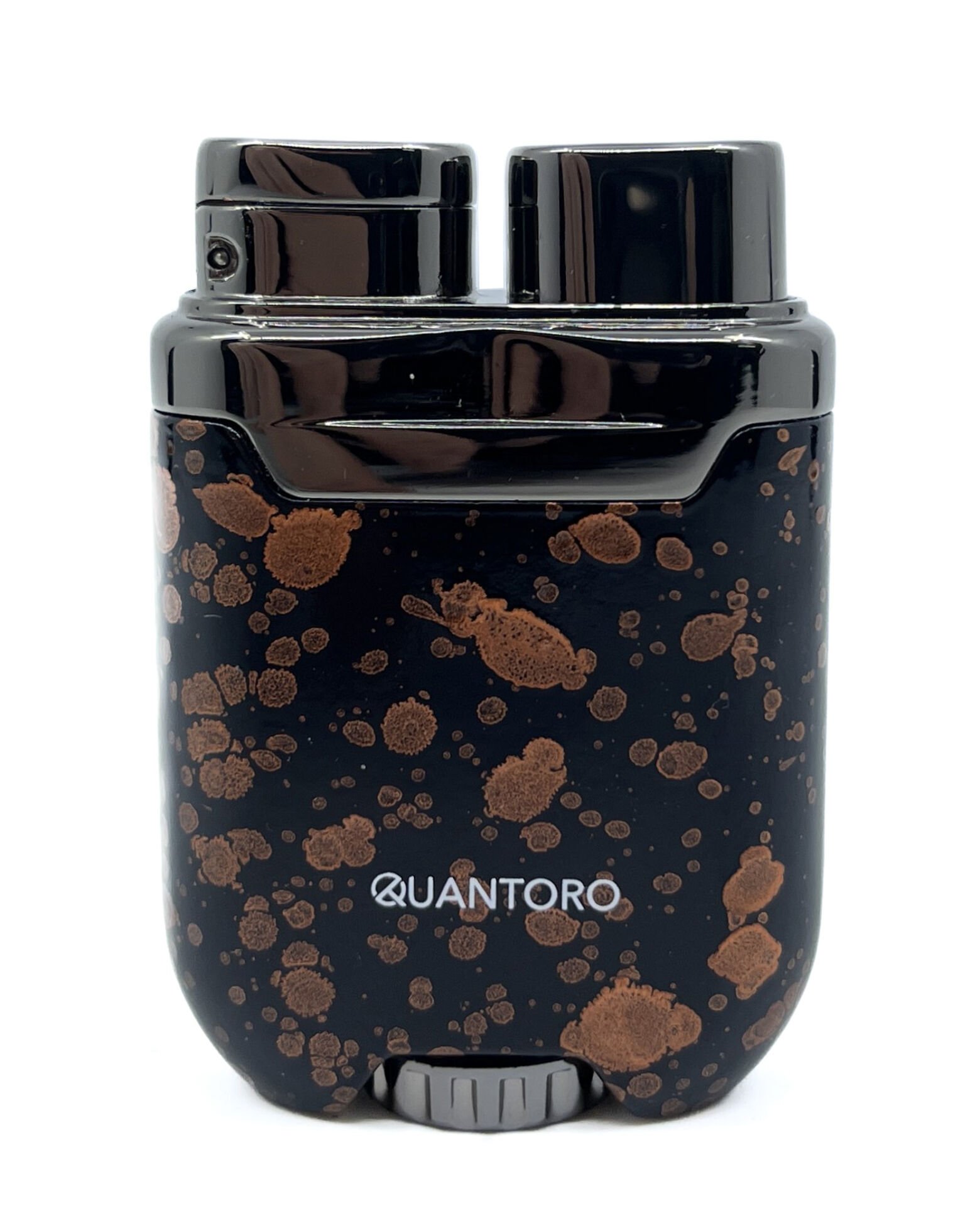 Quantoro Bakır Splash Desen Pürmüz Alevli Çakmak - Siyah