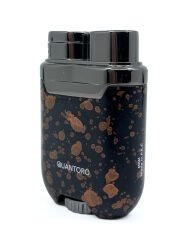 Quantoro Bakır Splash Desen Pürmüz Alevli Çakmak - Siyah