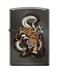 Zippo Snake And Tiger - Kaplan ve Yılan Dizayn Çakmak