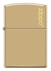 Zippo High Polish Brass-Parlak Pirinç Kaplama Zippo Logo Dizayn Çakmak