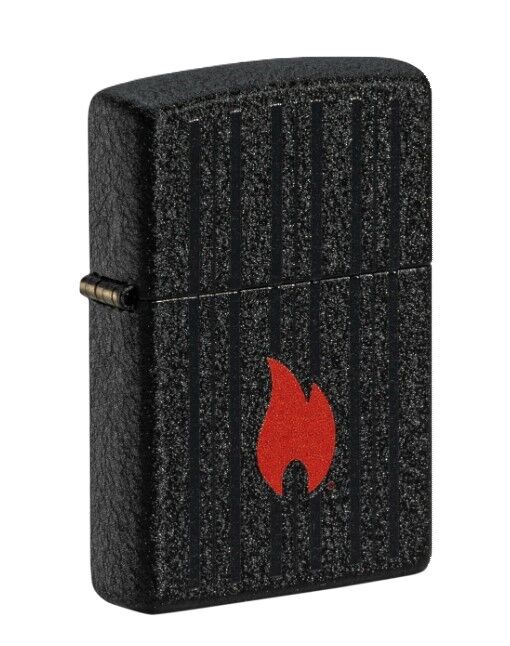 Zippo Black Crackle Flame Dizayn Çakmak