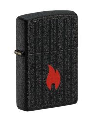 Zippo Black Crackle Flame Dizayn Çakmak