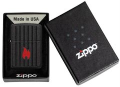 Zippo Black Crackle Flame Dizayn Çakmak