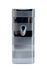 Zenit Luxury Series Çizgili Satine Gümüş Renk - Elektronik Ateşlemeli Çakmak