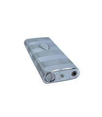 Zenit Luxury Series Çizgili Satine Gümüş Renk - Elektronik Ateşlemeli Çakmak