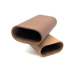 Parmida Deri Puro Kılıfı/Seyahat Humidoru İspanyol Sediri İç Kaplama - Kahverengi/Açık Kahverengi