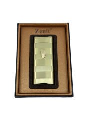Zenit Luxury Series Çizgili Satine Gümüş Renk - Elektronik Ateşlemeli Çakmak