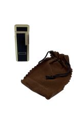 Zenit Slim Altın Serisi - Abanoz Desenli Mum Alevli Klasik Çakmak