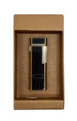 Zenit Slim Altın Serisi - Abanoz Desenli Mum Alevli Klasik Çakmak