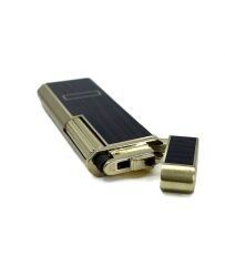 Zenit Slim Altın Serisi - Abanoz Desenli Mum Alevli Klasik Çakmak