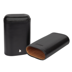 Zippo Signature Solid Deri Puro Kılıfı  Seyahat Humidoru - Siyah