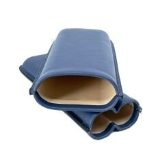 FireBird Deri Puro Kılıfı/Seyahat Humidoru İkili - Mavi