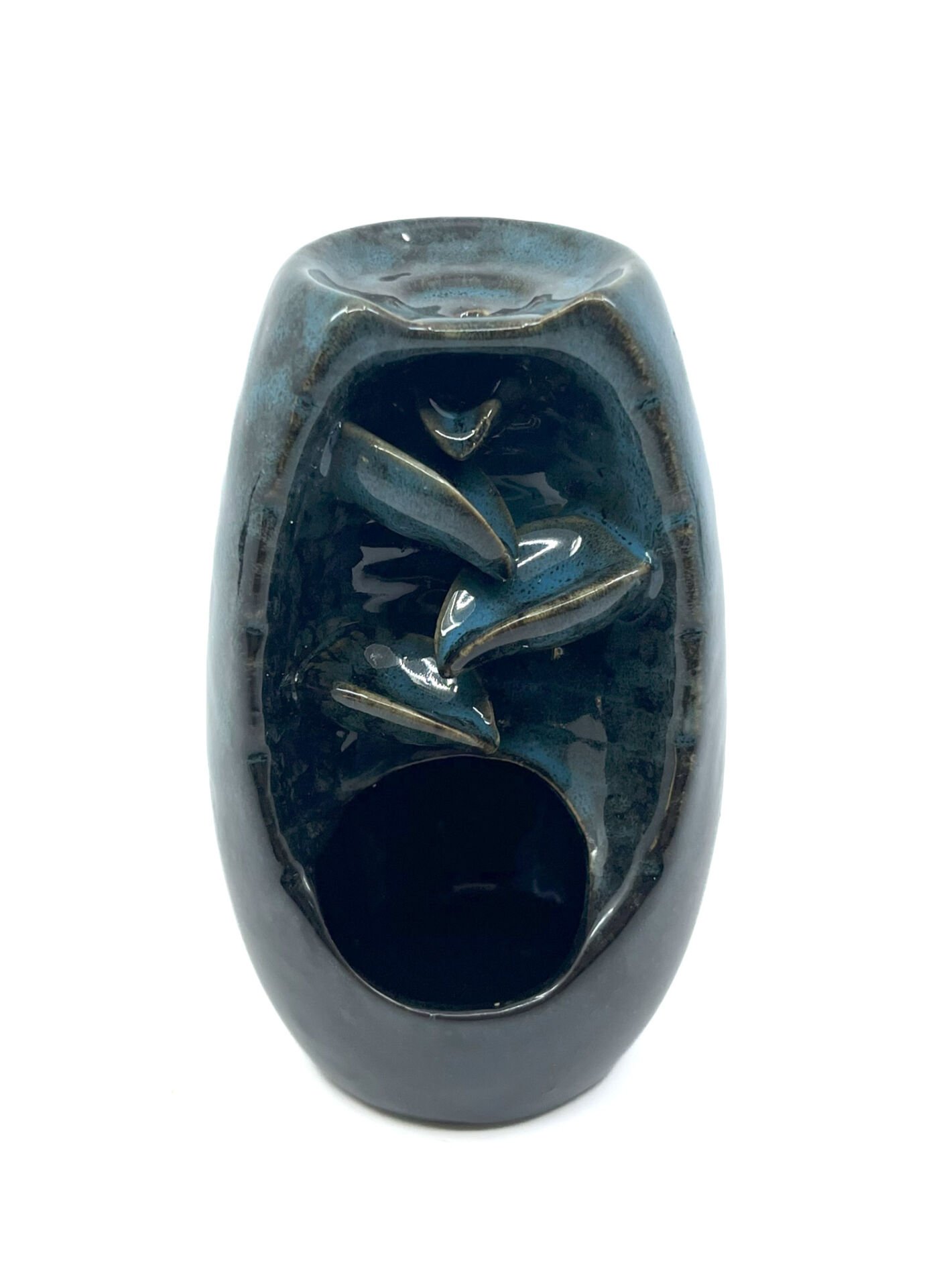 Geri Akışlı Buhurdanlık ve Tütsülük Seramik - Mavi