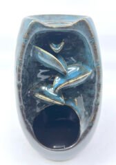 Geri Akışlı Buhurdanlık ve Tütsülük Seramik - Mavi