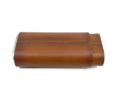 FireBird Deri Puro Kılıfı/Seyahat Humidoru ve Puro Kesici Set - Kahverengi