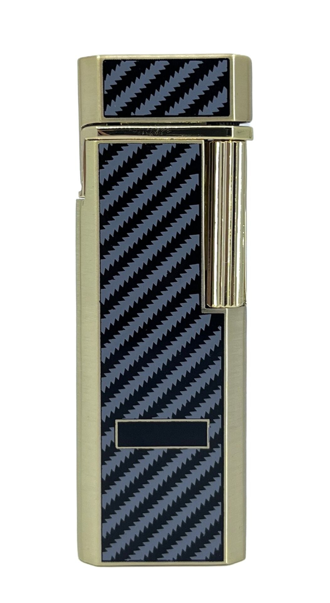 Zenit Slim Altın Serisi - Karbon Desenli Mum Alevli Klasik Çakmak