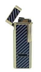 Zenit Slim Altın Serisi - Karbon Desenli Mum Alevli Klasik Çakmak