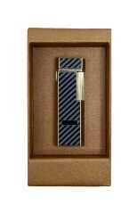 Zenit Slim Altın Serisi - Karbon Desenli Mum Alevli Klasik Çakmak