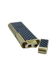 Zenit Slim Altın Serisi - Karbon Desenli Mum Alevli Klasik Çakmak