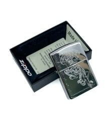 Zippo Tiger With Barbed Wire - Kaplan Dikenli Tel Dizayn Çakmak