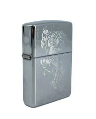 Zippo Tiger With Barbed Wire - Kaplan Dikenli Tel Dizayn Çakmak