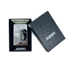Zippo Tiger With Barbed Wire - Kaplan Dikenli Tel Dizayn Çakmak