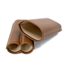 FireBird Deri Puro Kılıfı/Seyahat Humidoru İkili - Kahverengi