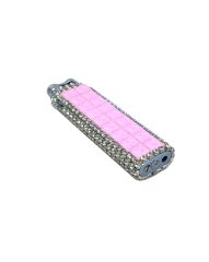 Zenit Lüks Kristal Taş İşlemeli Pürmüz (Jet Alev) Çakmak - Şeker Pembe