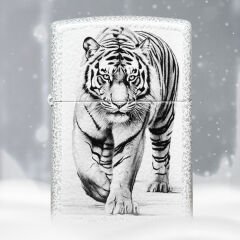 Zippo White Tiger - Beyaz Kaplan Dizayn Çakmak