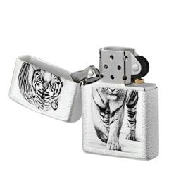 Zippo White Tiger - Beyaz Kaplan Dizayn Çakmak