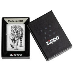 Zippo White Tiger - Beyaz Kaplan Dizayn Çakmak