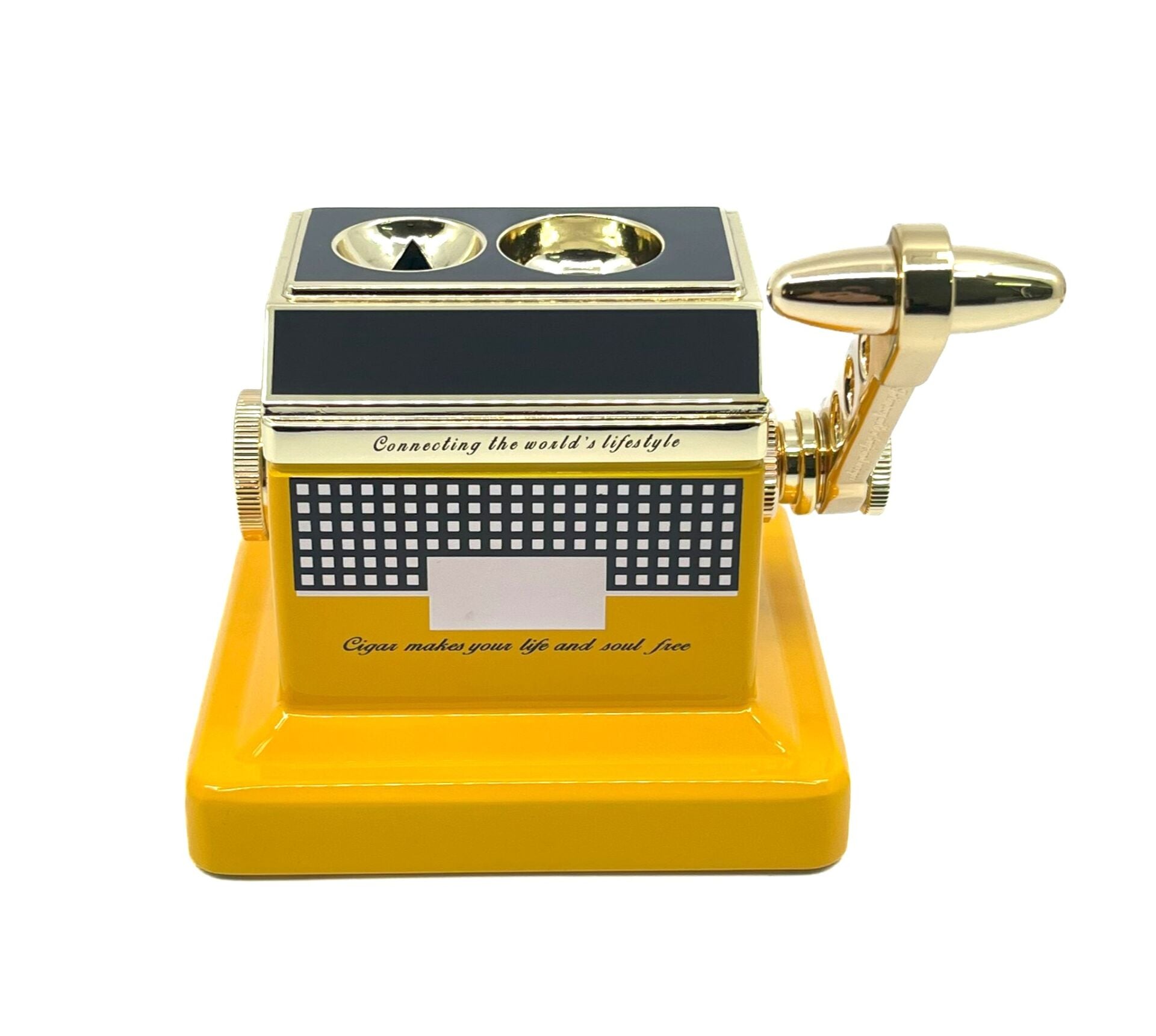 Özel Saklama Kutusunda Masa Tipi Puro Makası - Kesicisi Düz Kesim / V-Cut Kesim