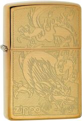 Zippo Dragon Gold - Altın Ejder Dizayn Çakmak